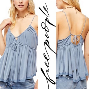 Free People Blue Sundrop Top |‎ Medium